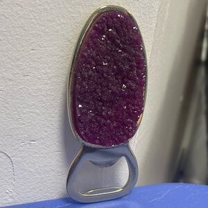 Gorgeous and Sparkly Purple Amethyst Geode Bottle Stopper by David’s Bridal